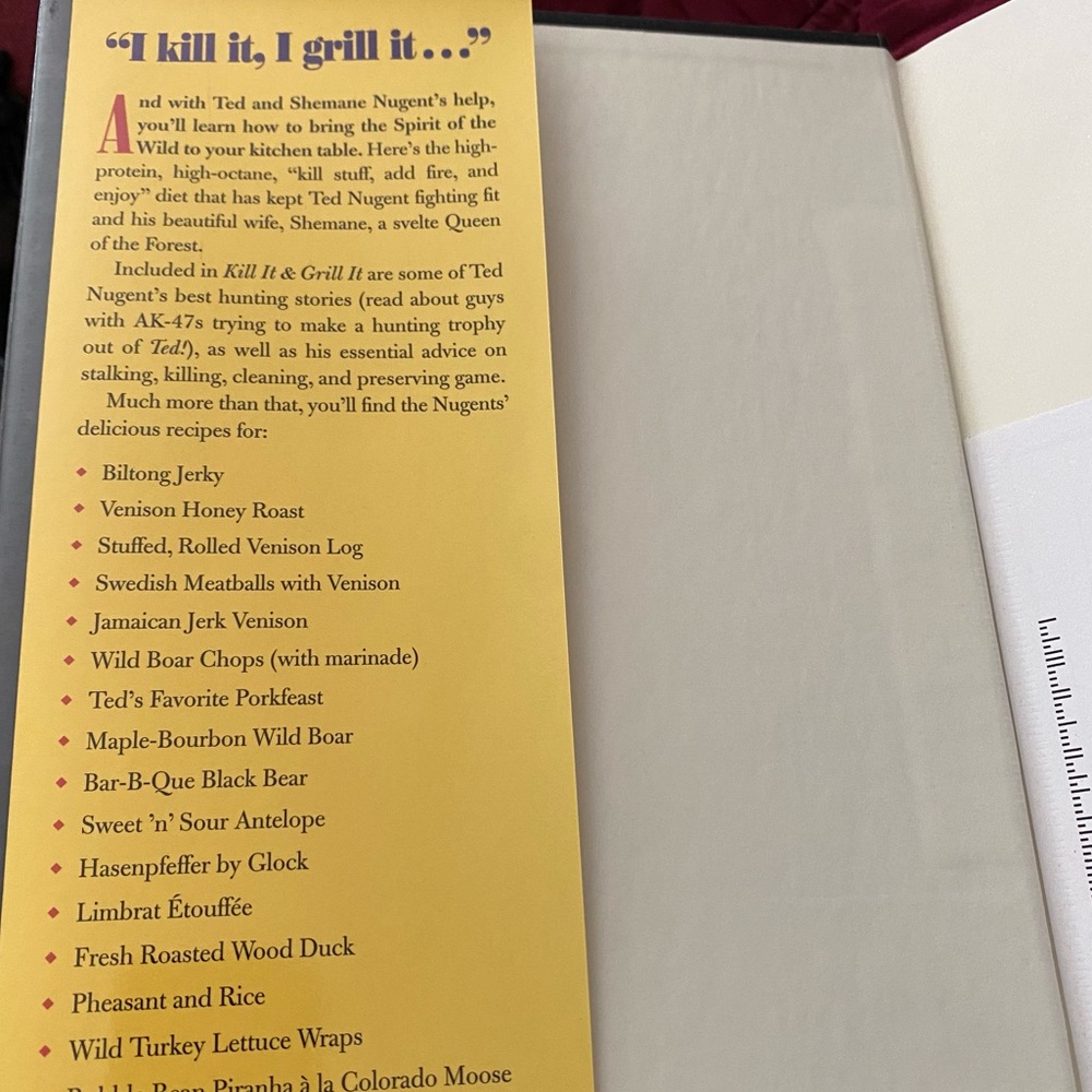 Book Ted Nugent Kill It & Grill It Cookbook Hardcover - Picture 3 of 4